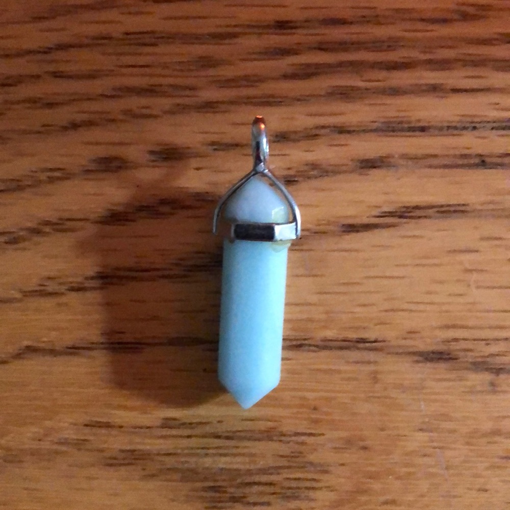 Amazonite crystal pendant